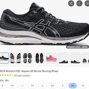 Asics Gel Kayano 28 Running Shoes Women 9.5 NEW in box never worn  Black/White